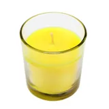 Citronella Candle in Glass Holder 1pc 6cm X 7.5cm 120g Yellow Wax Clear Glass Outdoor Use – image 1