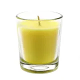 Citronella Candle in Shot Glass Holder 5pc 5cm X 6.5cm 45g Each Yellow Wax Clear Glass Outdoor UseApprox Burn Time: 8hrs Each – image 1