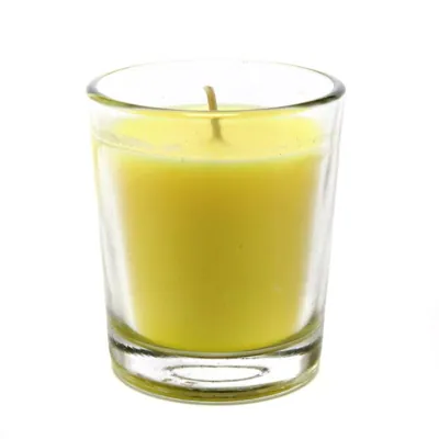 Citronella Candle in Shot Glass Holder 5pc 5cm X 6.5cm 45g Each Yellow Wax Clear Glass Outdoor UseApprox Burn Time: 8hrs Each