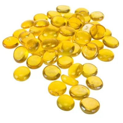 Decorative Glass Pebble Stones- 6 Assorted Colours 250g