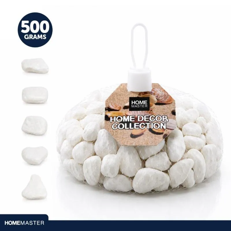 Decorative White Pebble Stones-Small 500g – image 3