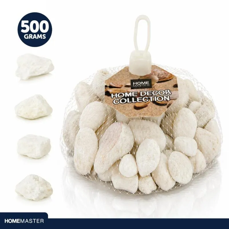 Decorative White Pebble Stones-Big 500g – image 3