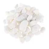 Decorative White Pebble Stones-Big 500g – image 1