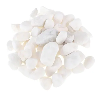 Decorative White Pebble Stones-Big 500g