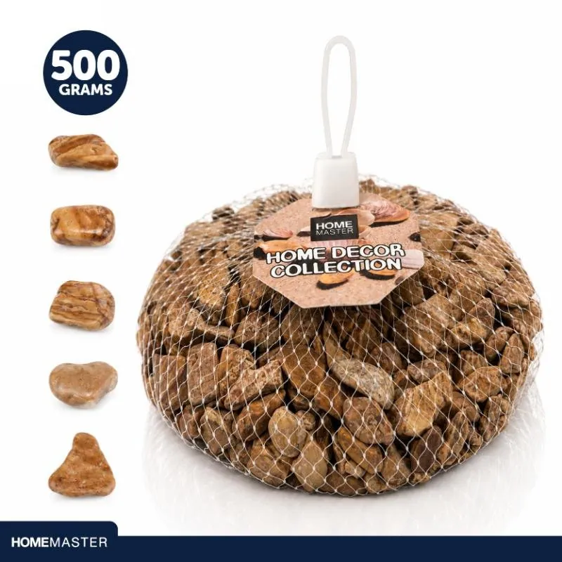 Decorative Pebble Stones-Wooden Design 500g – image 4