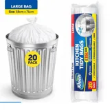 Garbage Bags Kitchen Tidy 35l - 20pk - 58cm X 71cm - White – image 3