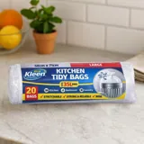 Garbage Bags Kitchen Tidy 35l - 20pk - 58cm X 71cm - White – image 1