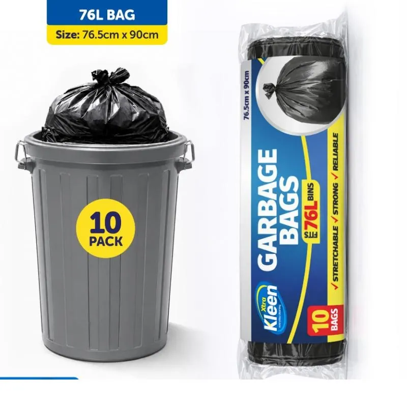 Garbage Bags Multi-Purpose 76l - 10pk - 76.5cm X 90cm - Black – image 3