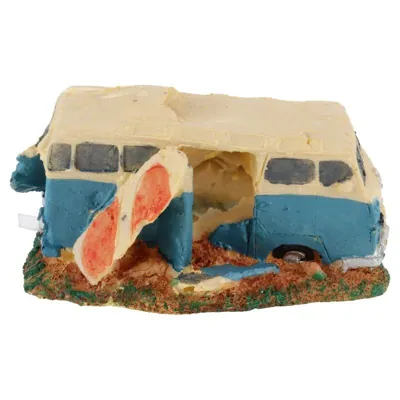 Fish Aquarium Novelty Ornament 4 Assorted Designs (Plane, Car, Van, Boat)- Sizes Vary