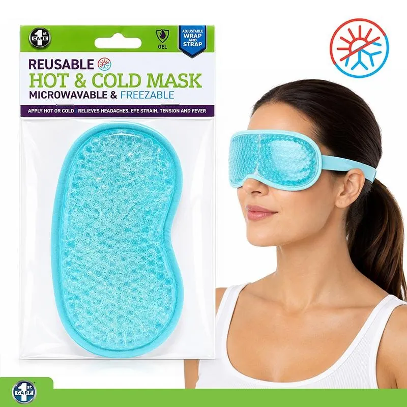 Hot or Cold Gel Bead Eye Mask Compress with Adjustable Strap - Reusable – image 4
