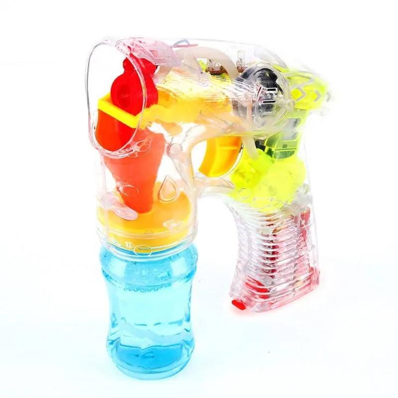 Bubble Gun Battery Operated with Lights Includes: Gun & 2 X 60ml Solution Requires: 3x AAA Batteries (Not Included) – image 2