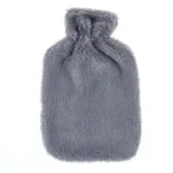 Hot Water Bottle Cover Coral Fleece for 1.7l Bottle 32cm X 20cm Grey, Pink, Blue & Charcoal – image 1