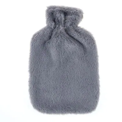 Hot Water Bottle Cover Coral Fleece for 1.7l Bottle 32cm X 20cm Grey, Pink, Blue & Charcoal