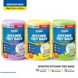 Garbage Bags Assorted Scents Kitchen Tidy with Handle Bulk 27l - 96pk - 51cm X 65cm - Lavender, Lemon, Lime – image 3