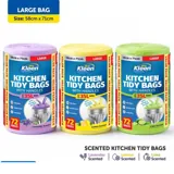 Garbage Bags Assorted Scents Kitchen Tidy with Handle Bulk 35l - 72pk - 58cm X 71cm - Lavender, Lemon, Lime – image 3