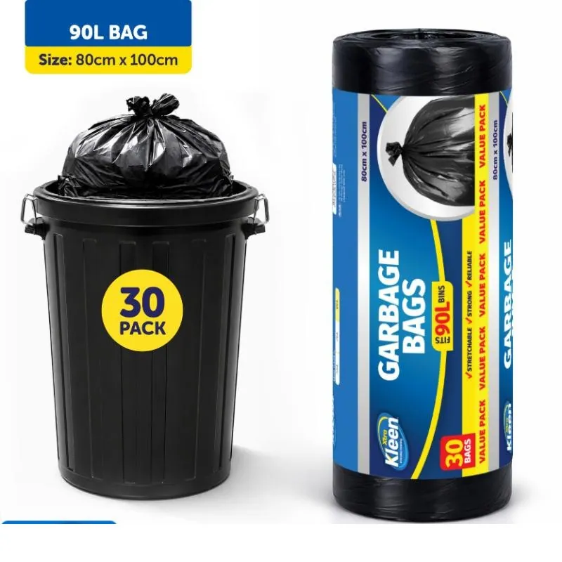 Garbage Bags Multi-Purpose 90l - 30pk - 80cm X 100cm - Black – image 3