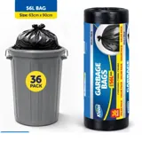 Garbage Bags Multi-Purpose 56l - 36pk - 63cm X 90cm - Black – image 3