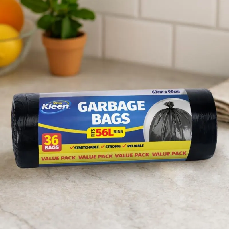 Garbage Bags Multi-Purpose 56l - 36pk - 63cm X 90cm - Black – image 2