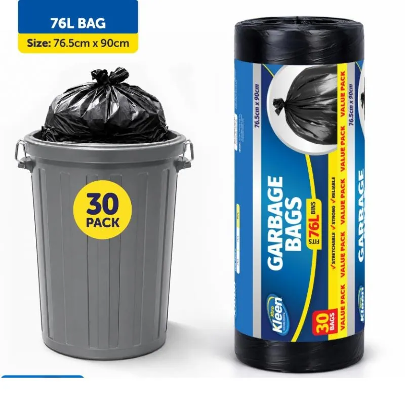 Garbage Bags Multi-Purpose 76l - 30pk - 76.5cm X 90cm - Black – image 3