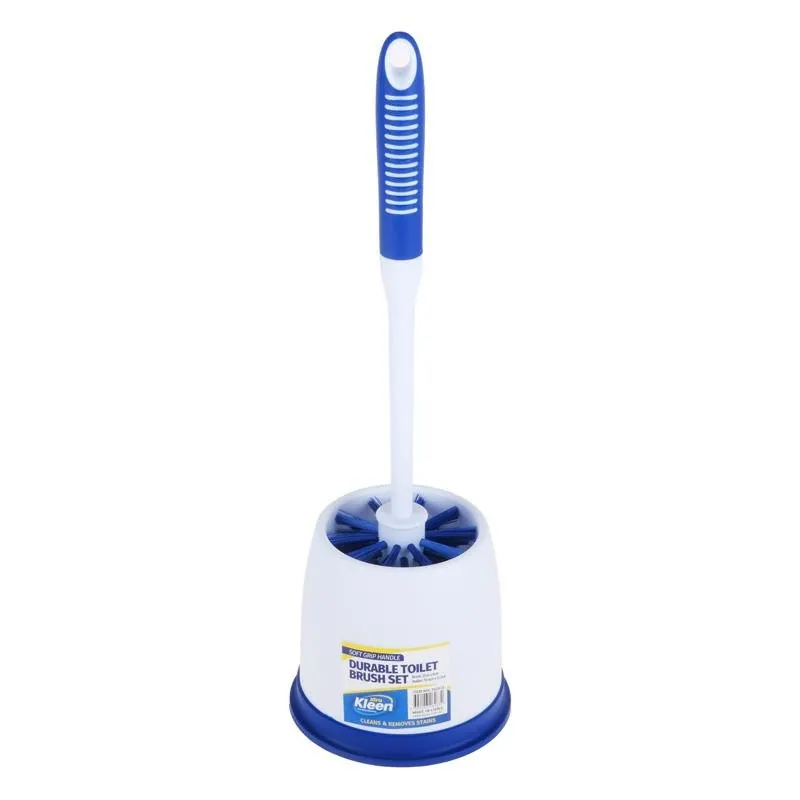 Toilet Brush with Soft Grip Handle & Holder - (Brush: 37cm X 8cm X 8cm) (Holder: 10.4cm X 12.2cm) – image 3