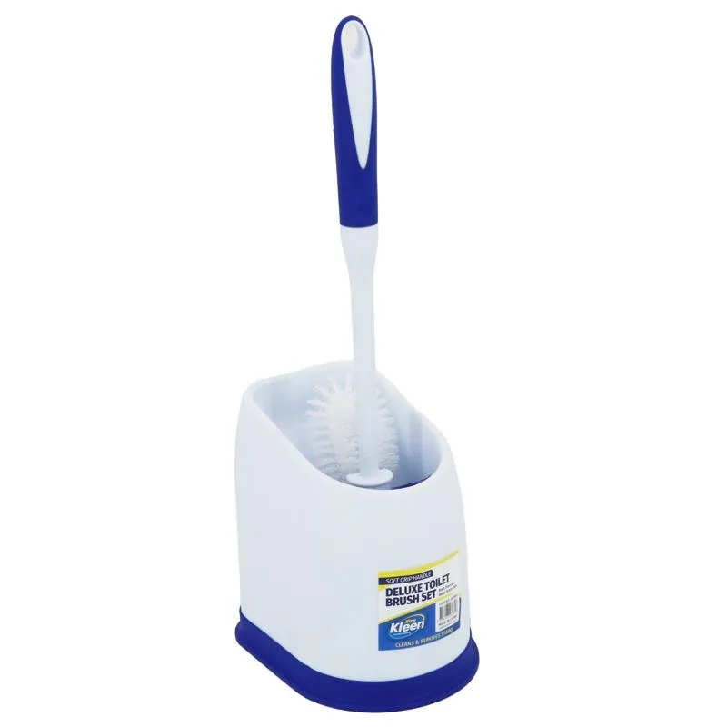 Deluxe Toilet Brush with Soft Grip Handle & Holder - (Brush: 37cm X 8cm X 8cm) (Holder: 16.8cm X 15cm X 12.2cm) – image 3