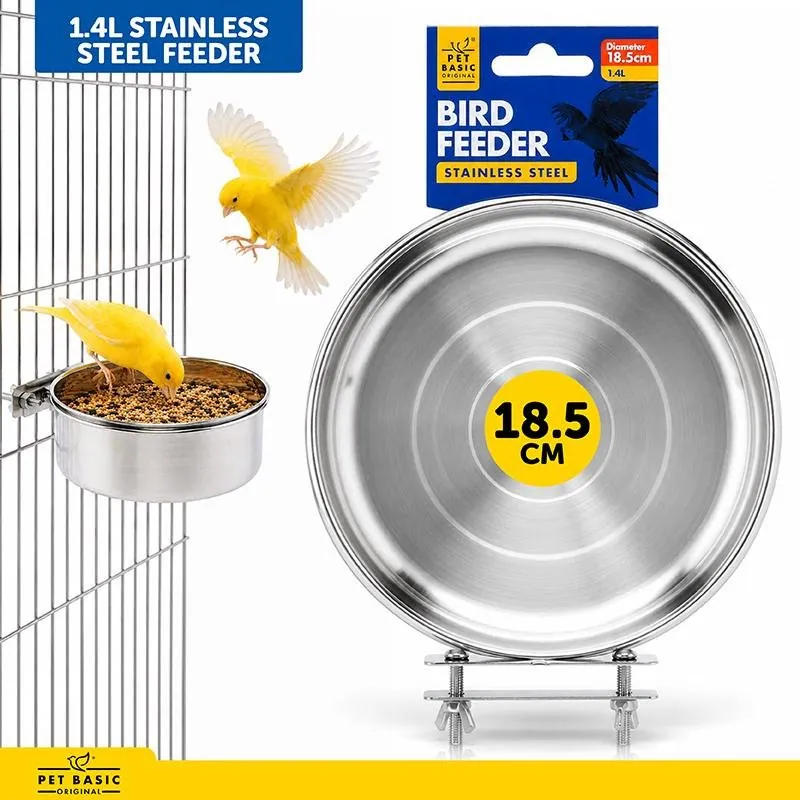 Bird Feeder Stainless Steel 18cm 1400ml – image 4