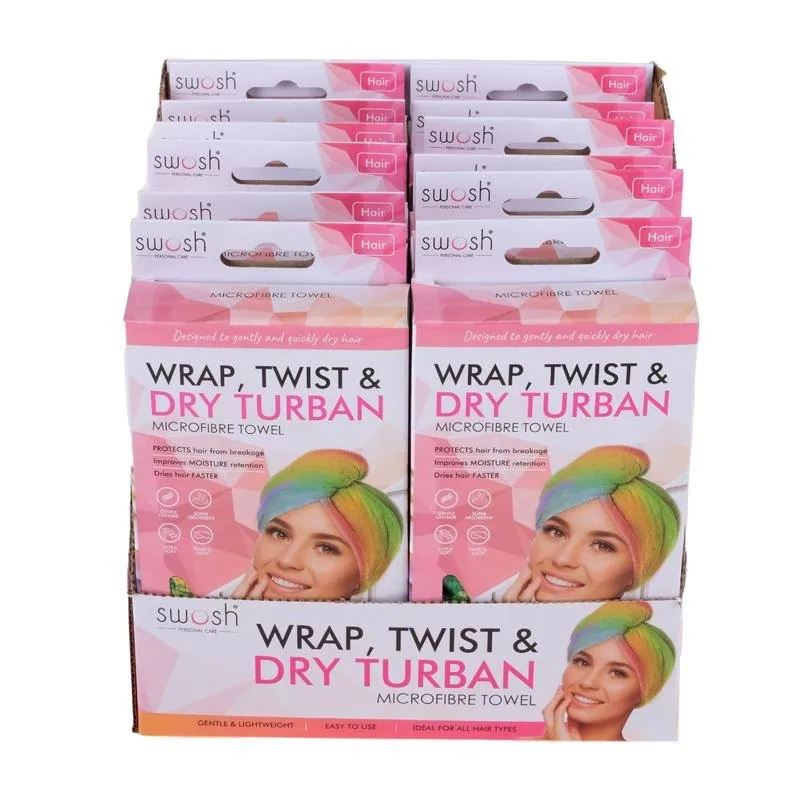 Microfibre Wrap, Twist and Dry Turban Towel – image 4