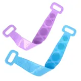 Exfoliating Back Strap & Scrub with Handles -70cm - Tpr - Purple, Blue – image 2