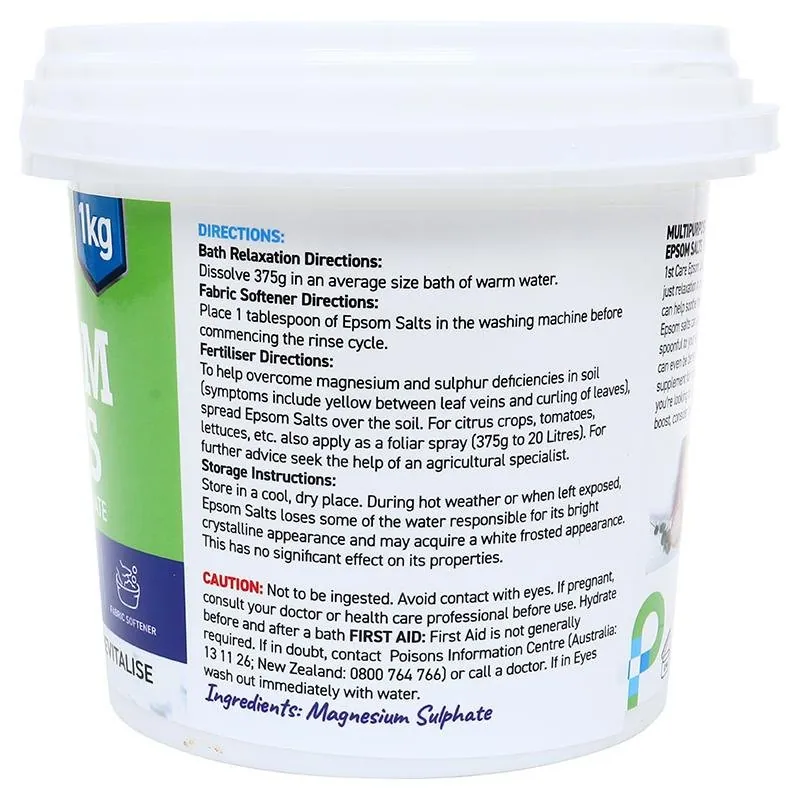 Epsom Salt Natural 1kg – image 3