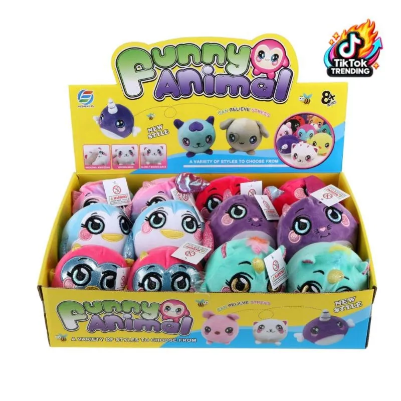 Squishy Squeeze - Plush Creature - Ø12cm - 6 Assorted - Memory Foam – image 4