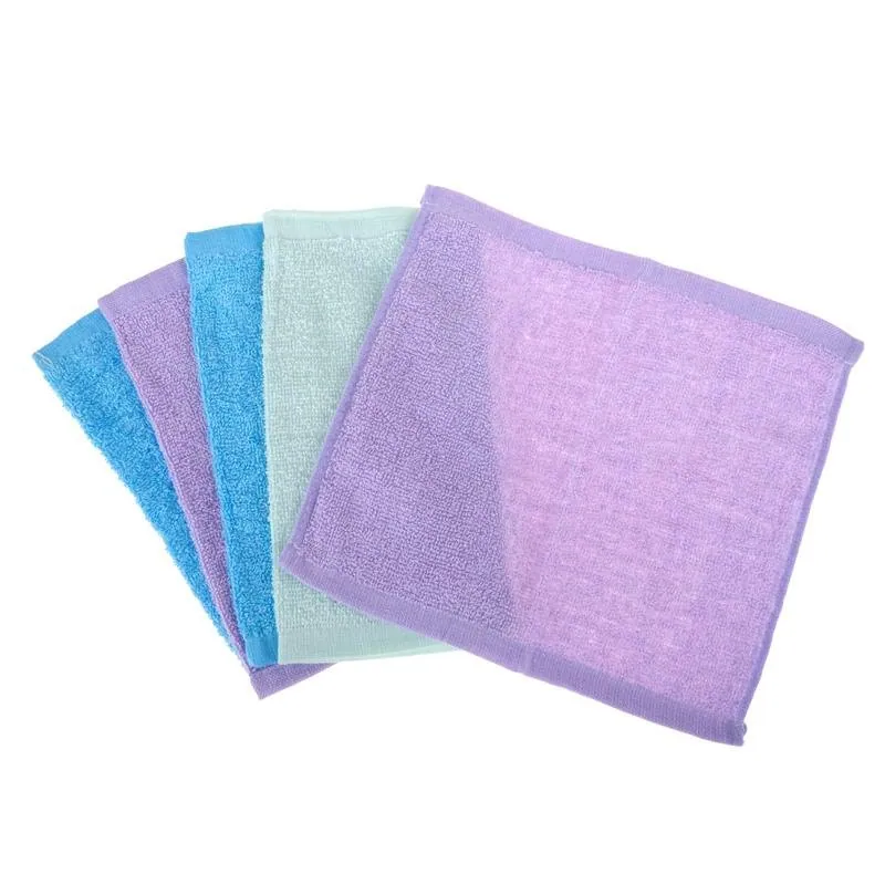 Baby Wash Cloth 5pk 30cm X 30cm Blue, Lime, Purple – image 2