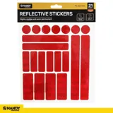 Adhesive Reflective Stickers Assorted Sizes Per Pack 21pc Assorted Colours Per Carton, Green, Blue, Red & White – image 4