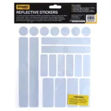 Adhesive Reflective Stickers Assorted Sizes Per Pack 21pc Assorted Colours Per Carton, Green, Blue, Red & White – image 3