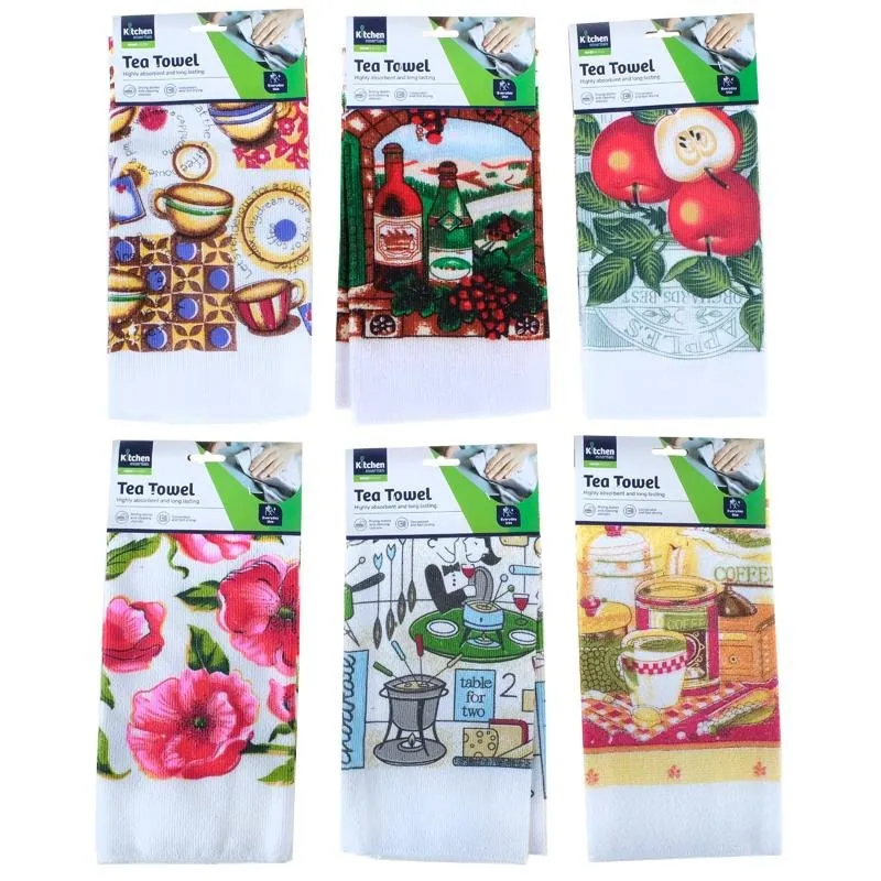 Tea Towel - 6 Assorted Prints 38cm X 62cm (332700, 322717) – image 4
