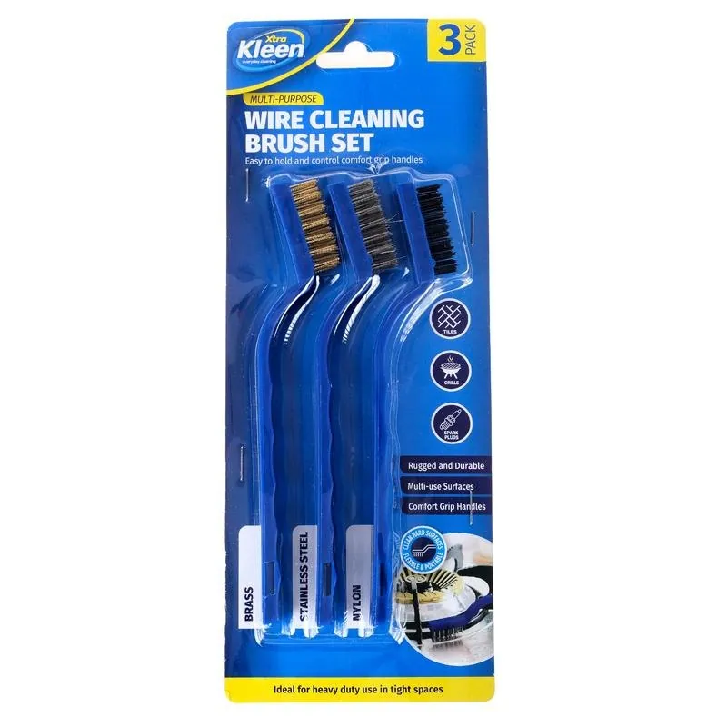 Wire Cleaning Brush Set Blue 3 Pack – image 4