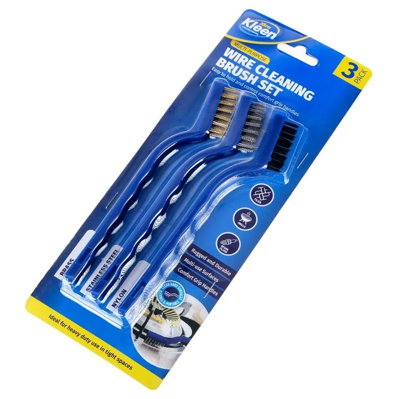 Wire Cleaning Brush Set Blue 3 Pack – image 3