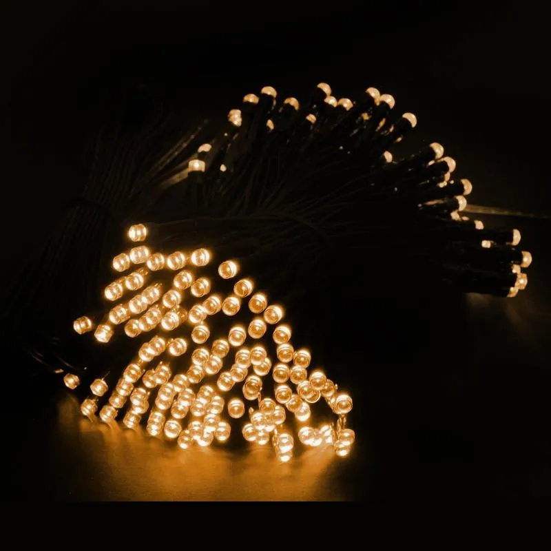Christmas Fairy Light Solar 200LED 13.5m Total Length Warm White 2 Functions – image 2