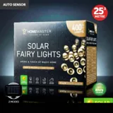 Christmas Fairy Light Solar 400LED 25.5m Total Length Warm White 2 Functions – image 4