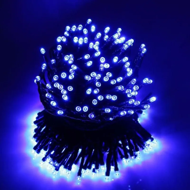 Christmas Icicle Light Solar 180LED 7.3m Total Length Blue 2 Functions – image 2