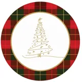 Paper Plates Round Disposable 30pk Large - 25cm Dia Christmas Design – image 1
