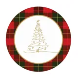 Paper Plates Round Disposable 30pk Small - 17cm Dia Christmas Design – image 1