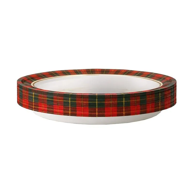 Paper Plates Round Disposable 30pk Small - 17cm Dia Christmas Design – image 3