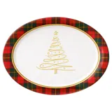 Christmas Paper Plates Oval Disposable 30pk 31cm X 23cm – image 1