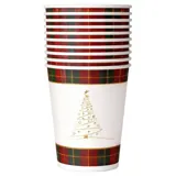 Paper Cups Disposable 30pk 250ml Christmas Design – image 3