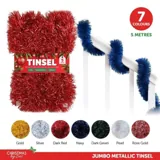 Christmas Tinsel Contemporary 5m X 9cm 8ply Gold, Silver, Dark Red, Navy, Rose Gold, Dark Green & Pearl – image 4