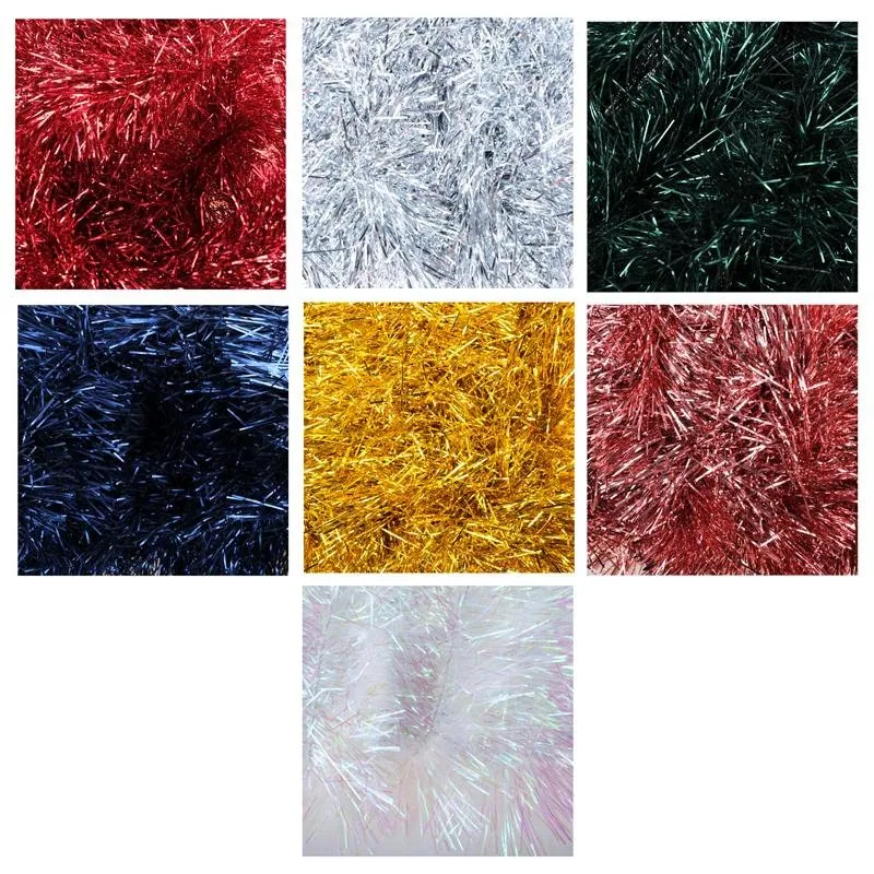 Christmas Tinsel Contemporary 5m X 9cm 8ply Gold, Silver, Dark Red, Navy, Rose Gold, Dark Green & Pearl – image 2