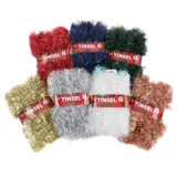 Christmas Tinsel Contemporary 5m X 9cm 8ply Gold, Silver, Dark Red, Navy, Rose Gold, Dark Green & Pearl – image 3