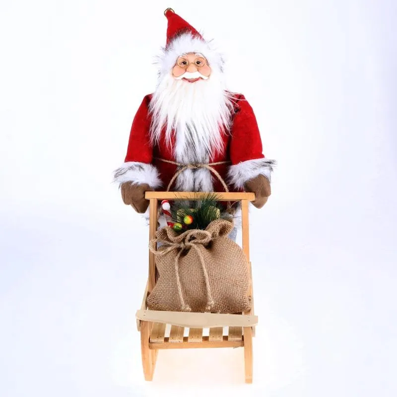Christmas Statue Santa & Snow Sled 45cm – image 4