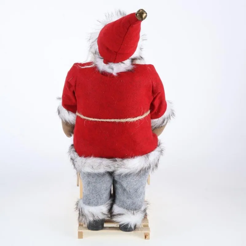 Christmas Statue Santa & Snow Sled 45cm – image 2