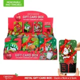 Gift Card Metal Box Christmas 1pk 11cm X 9cm X 1.5cm 3 Assorted Designs – image 4